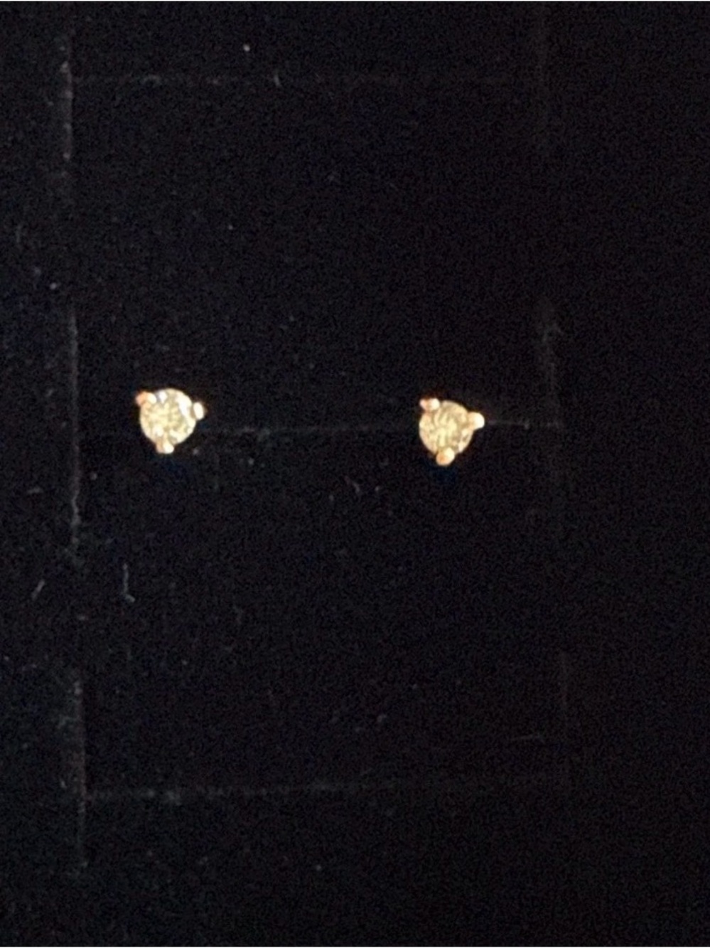 Solid 14k Rose Gold Tiny Natural Diamond Studs